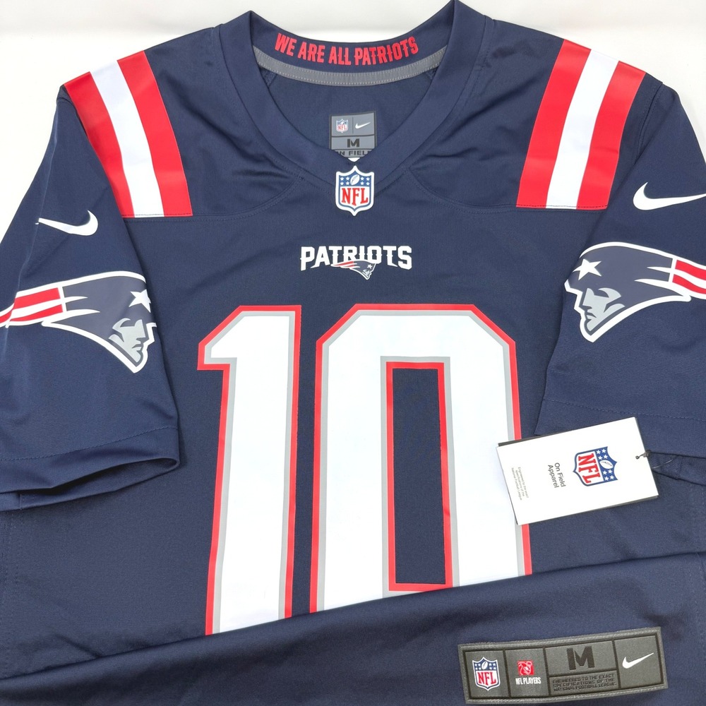 Nike Mac Jones New England Patriots Jersey Mens‎ Medium Navy Blue NFL 10 NEW